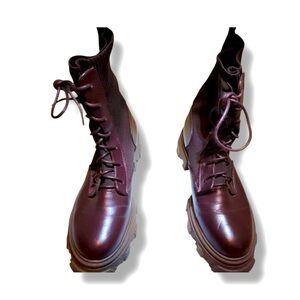 Dolls Kill Burgundy/Oxblood/Deep Red Sock Boots Sz 8